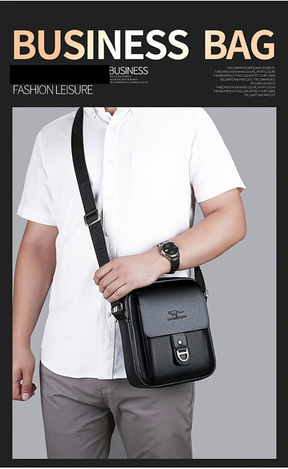 Men'S Stylish Brown Crossbody Bag with Adjustable Strap - Large Capacity, Multi-Compartment Design, Perfect for Commuting, Travel, and Everyday Use, Travel Bag
