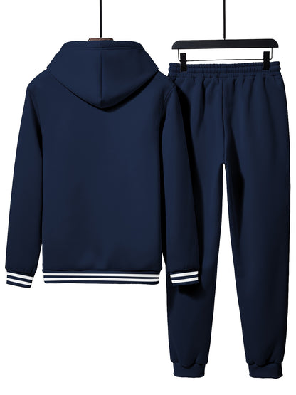Men's Letter Hoodie Sweatpants Set 2pcs