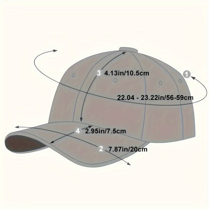 1pc New York Embroidered Baseball Cap - Oversized, Deep-Brimmed, Lightweight Fabric, Adjustable Buckle Closure, Casual Wear, Hand Wash Only, Casual Headwear | Embroidered Logo Cap | Lightweight Cap