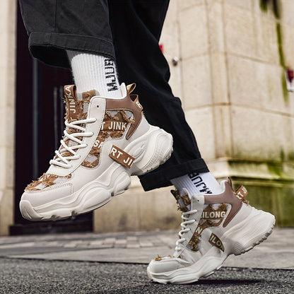 Women'S High-Top Fashion Sneakers with Plaid Pattern, Lightweight EVA Sole, Lace-Up Closure, Fabric Insole, and Tassel Embellishment - All-Season Sports Shoes with Random Printing Design, Ladies Sneakers