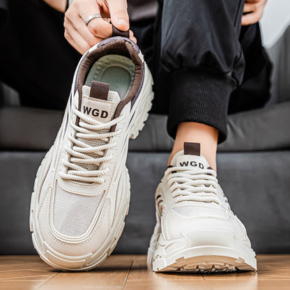 Men'S Shoes 2025 Summer Trendy Breathable Mesh Casual Sneakers Comfortable Lightweight Platform Dad Shoes Thick Sole Mesh Versatile Men'S Sports Shoes Special Offer