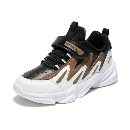 2025 New Boys' Sneakers - Breathable Quick-Dry Synthetic, Durable Low-Top Lace-Up Shoes with Closure, Stylish Striped Design for Outdoor, Running & Casual Wear, All-Season Comfort, Shoes for Girls, Running Footwear, Modern Sn