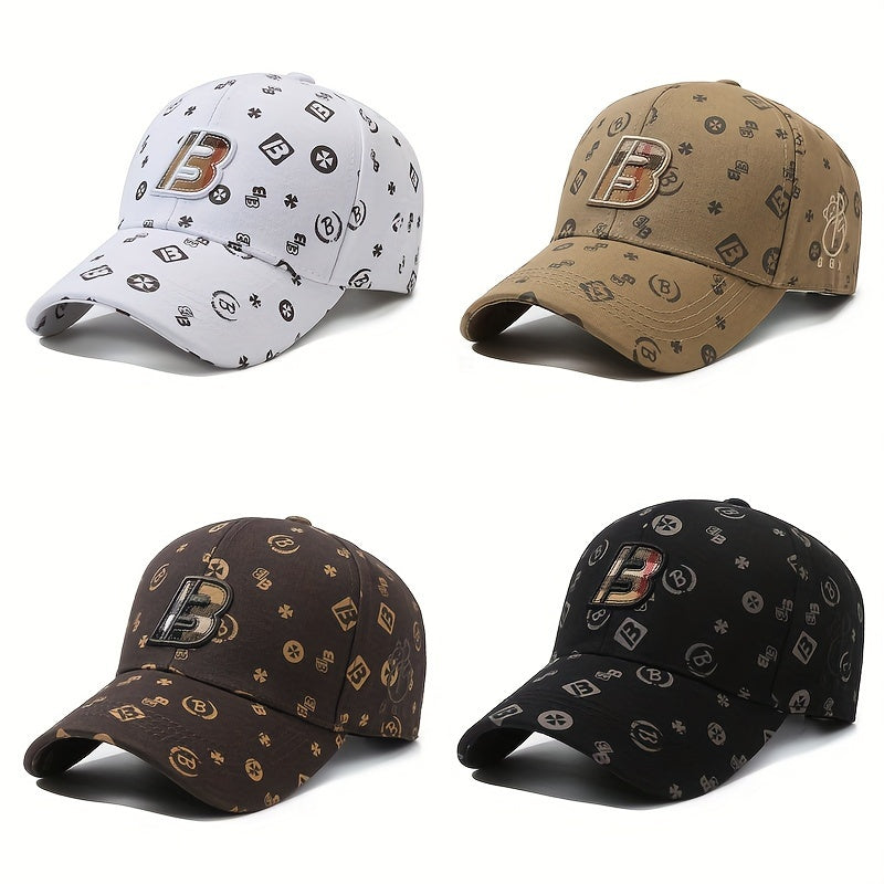 Embroidered Letter B Spring Autumn Casual Duckbill Cap Unisex Baseball Hat New Fashion Lightweight Adjustable Hat