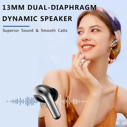 LIFEBEE New Wireless 5.3 Earbuds for Running Sports, Mini Wireless Earphones Stereo Headphones with Dual-LED Display, Wireless Headset Built-in Microphone