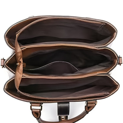 Elegant Floral Print Women's Handbag - Chic Colorblock Handbag with Zip Closure, Durable PU Material