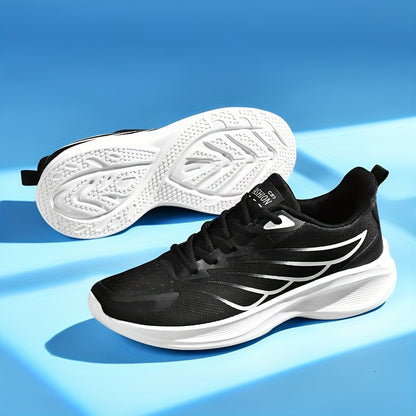 2025 New Arrival Men'S White & Red Sneakers - Breathable Mesh, Soft Bottom, Casual Sports Shoes for Running & Daily Wear, Casual Athletic Shoes | Modern Casual Shoes | Breathable Upper, Running Shoes