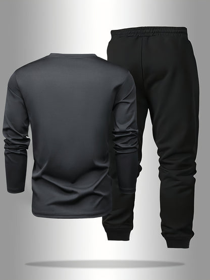Men's Casual Comfortable Breathable Printed Loungewear Pants Set