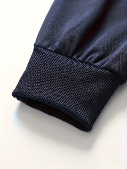Spring and Autumn Style Men's Zip-Up Cardigan Sportswear Set