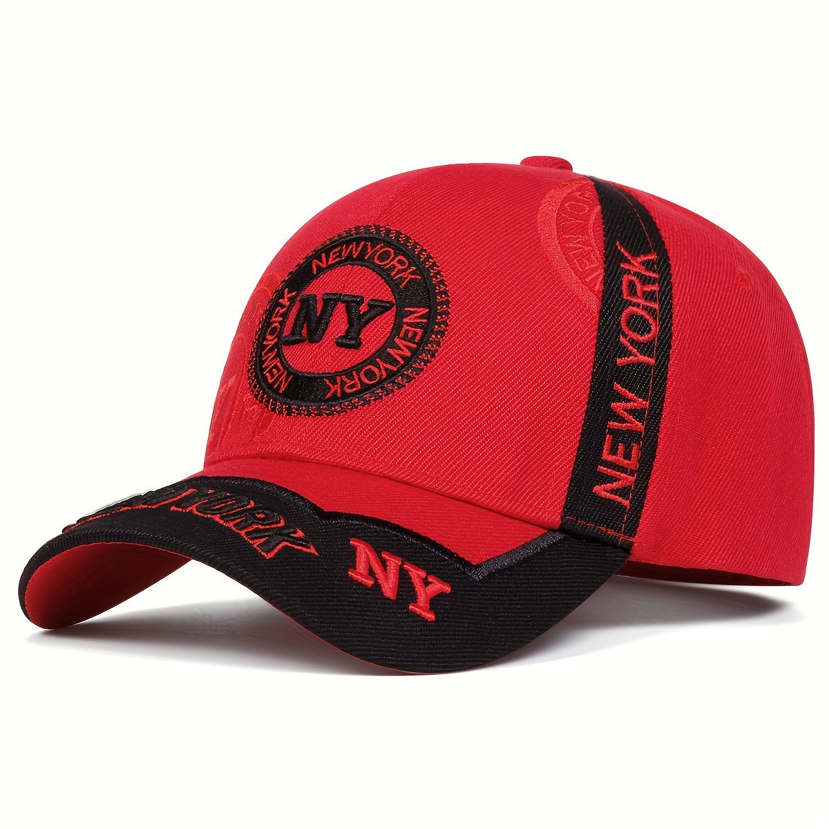 1pc Men's NY Letter Stitching Baseball Cap Outdoor Adjustable Sun Protection Casual Hat Suitable for Spring and Autumn Travel and Beach Party