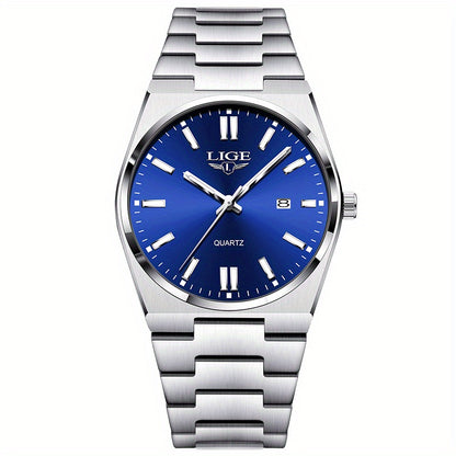 LIGE Stylish Vintage Design Women'S Quartz Timepiece Classic Date Quartz Watch for Men with Luminous Features