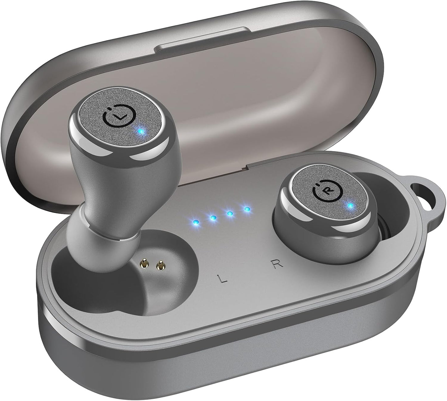 TOZO T10 (Classic Edition) Bluetooth 5.3 Wireless Earbuds with Wireless Charging Case IPX8 Waterproof Stereo Headphones in Ear Built in Mic Headset Premium Sound with Deep Bass, 32 Preset Eqs via APP