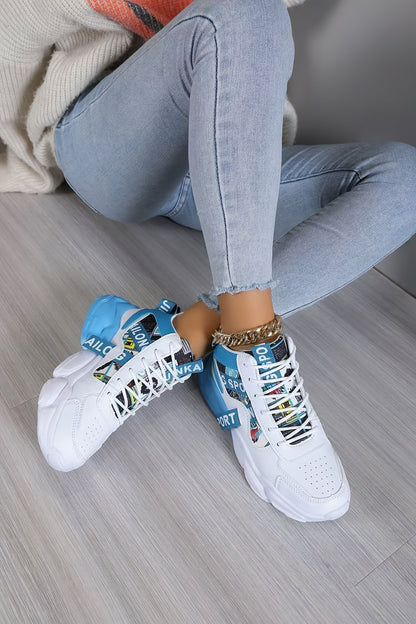 Women's Fashion Thick-Soled Sneakers, Street Style Breathable Casual Shoes for All Seasons