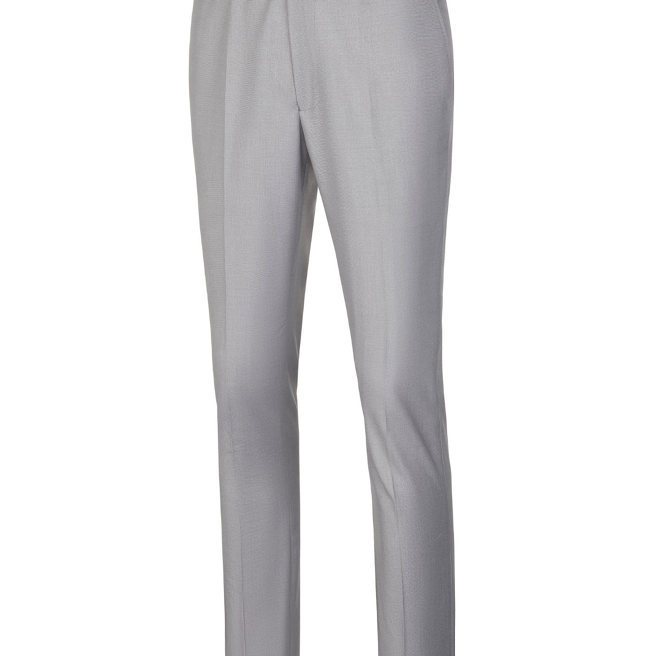 SAILIINY Men'S Solid Color Polyester Viscose Blend Dress Pants, Regular Fit All-Season Party Suit Trousers with Pockets, 80% Polyester 20% Viscose, 240g/m² Woven Fabric, 100% Polyester Lining, for Mature Occasions