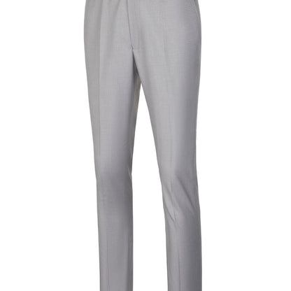 SAILIINY Men'S Solid Color Polyester Viscose Blend Dress Pants, Regular Fit All-Season Party Suit Trousers with Pockets, 80% Polyester 20% Viscose, 240g/m² Woven Fabric, 100% Polyester Lining, for Mature Occasions