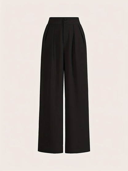 Two-piece Set of High-waisted Wide-leg Pants