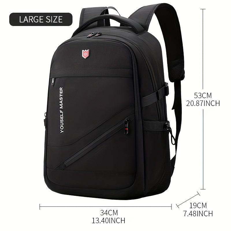 3 sizes to choose from, Men's fashionable short distance travel backpack, convenient multi-functional backpack for business commuting, multiple pockets and large capacity, suitable for storing laptops, suitable for school wor
