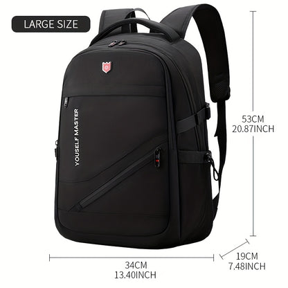 3 sizes to choose from, Men's fashionable short distance travel backpack, convenient multi-functional backpack for business commuting, multiple pockets and large capacity, suitable for storing laptops, suitable for school wor