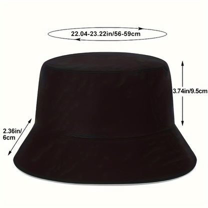 1pc MILANO ITALY Printed Bucket Hat - Lightweight Breathable Sun Hat with Italian Flag Design, Foldable Fisherman Cap for Men & Women, Outdoor Sports Travel, Spring Summer (Black/White), Vacation Headwear