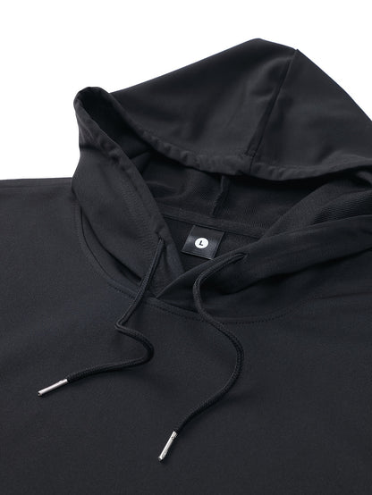 1set Men'S Casual Sports Suit, Polyester Hooded Sweatshirt and Jogger Pants Set, Solid Color, Elastic Waist, Cuffed Ankles, Knit Pullover with Pockets, Regular Fit for Outdoor Running and Jogging - Spring/Autumn Collection