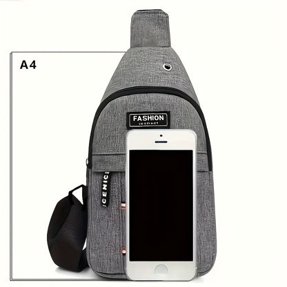 Men'S Canvas Backpack, Black, Multi-Compartment, Adjustable Straps, Woven, Spiked Details, Daily Commute Style, Hand Washable, Uncharged, for Travel & Everyday Use