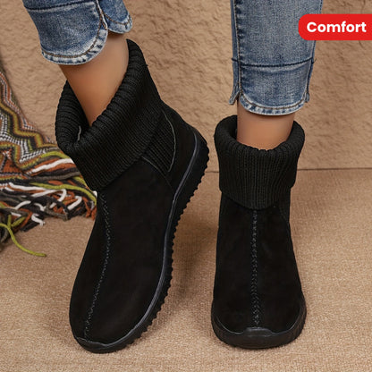 Women's Solid Color Short Boots, Fashion Slip On Ankle Boots, Women's Comfortable Boots