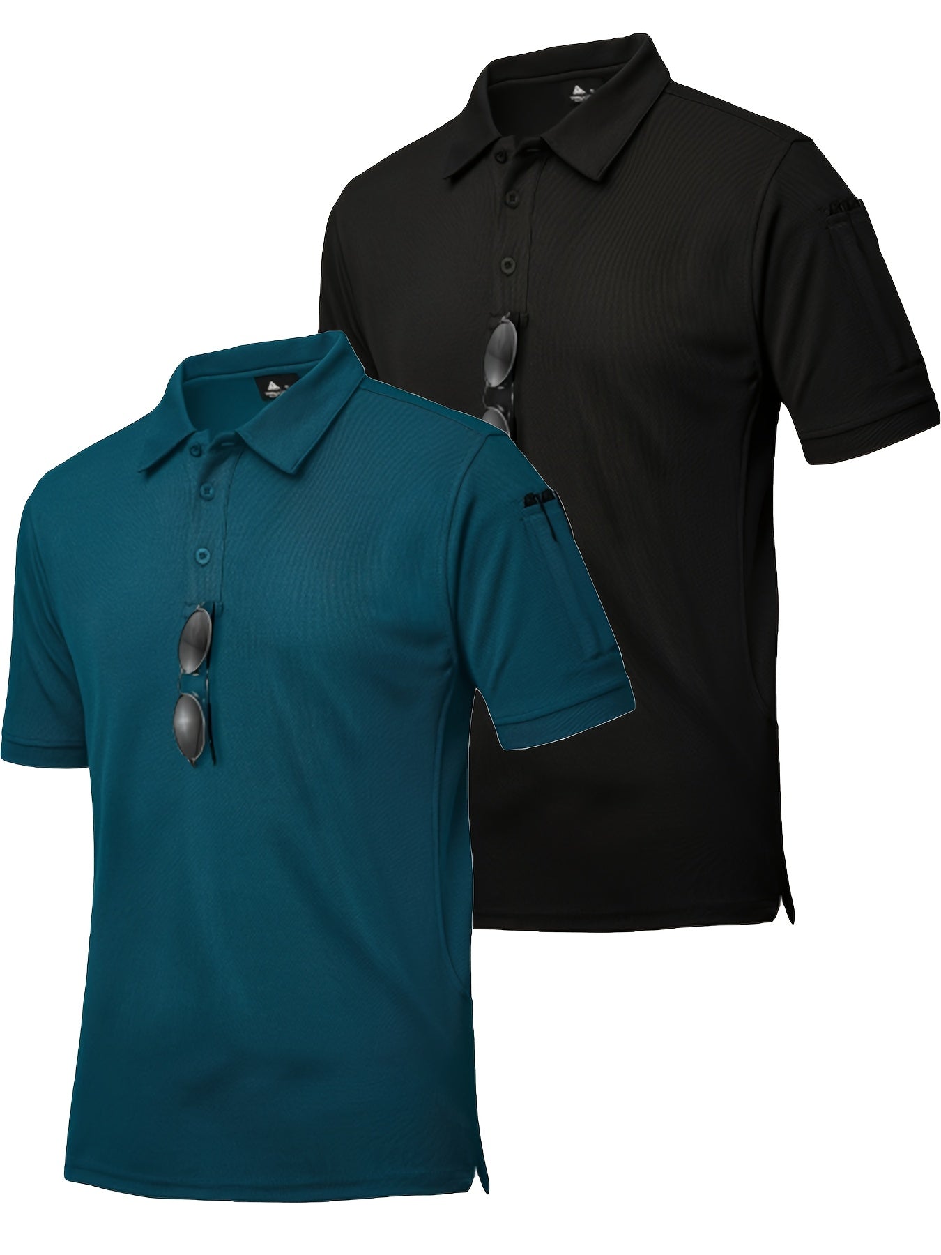 2pcs Men's Casual Shirts - Breathable, Stretch Fabric with Button Detail, Summer Wear, Men's Shirts