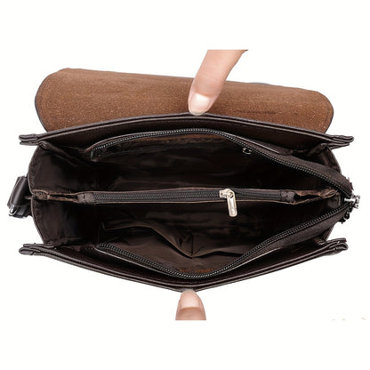 KADIDAISHU Men'S Business Messenger Bag - Black Crossbody with Adjustable Strap, Multiple Compartments for Daily Commute & Casual Use, Crossbody Ba